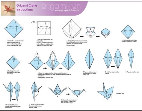 Origami paper crane, Paper crane instructions, Origami crane