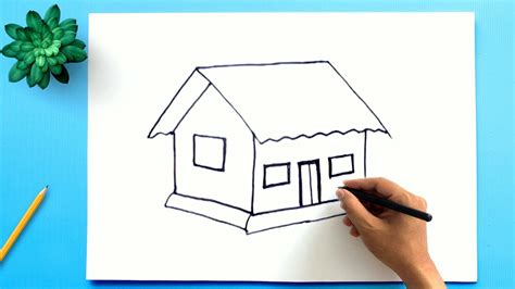 Simple House Drawing How to Draw a House step by step Easy - YouTube