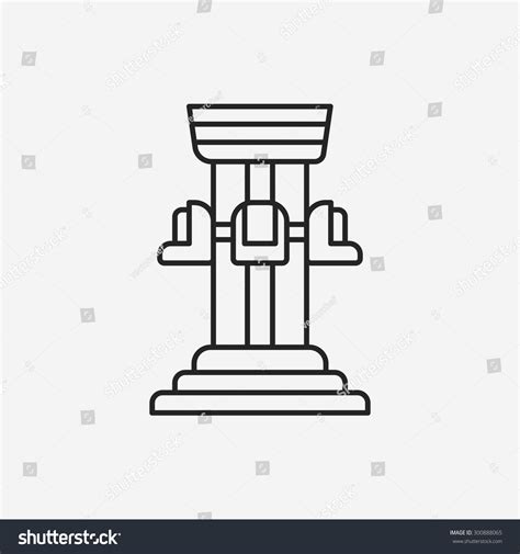 Amusement Park Drop Tower Line Icon Stock Vector (Royalty Free ...