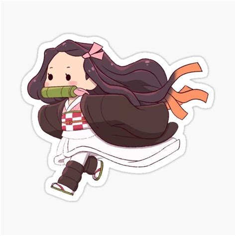 Energetic Nezuko Running Artwork