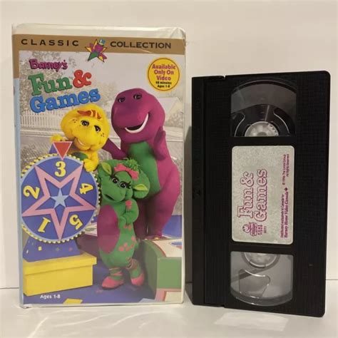 BARNEY - BARNEYS Fun and Games (VHS, 1996 Clamshell) RARE Vintage 90s ...