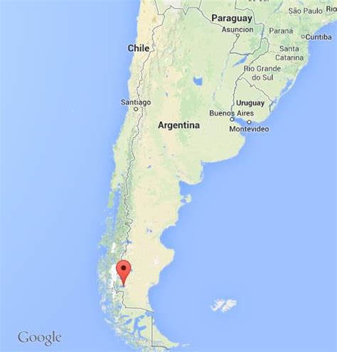 El Calafate on map of Argentina