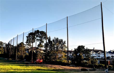 Golf Barrier Netting, Driving Range Netting Installation