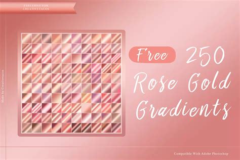 250 Free Rose Gold Gradient Photoshop - Creativetacos