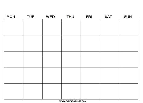 10 Free Printable Blank Calendar Templates {Fillable PDF ...