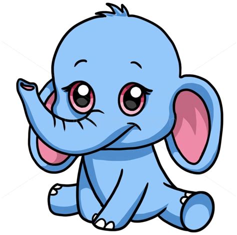 Cute Baby Elephant | Cute elephant drawing, Cartoon elephant drawing ...