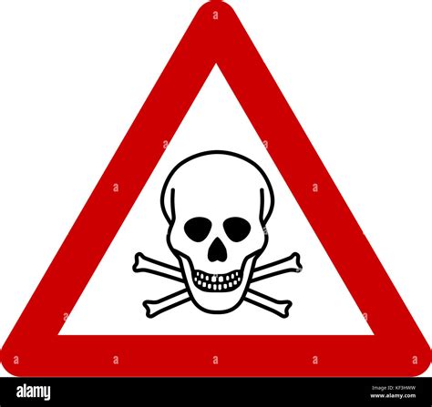 Warning sign with deadly danger symbol Stock Photo: 164193061 - Alamy