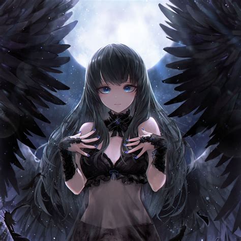 Anime Angel With Black Wings