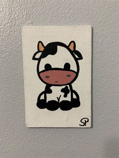 Cow Acrylic Paintings - Etsy в 2022 г | Легкие рисунки, Артбуки, Рисунки