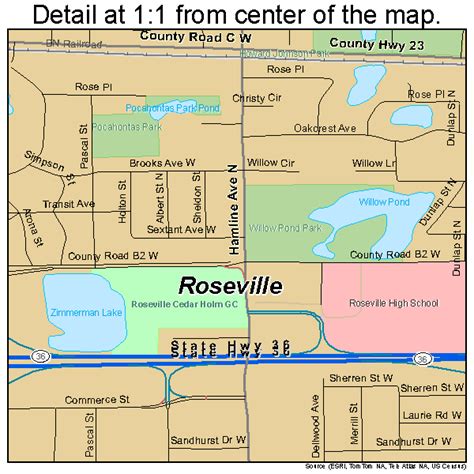 Roseville Minnesota Street Map 2755852