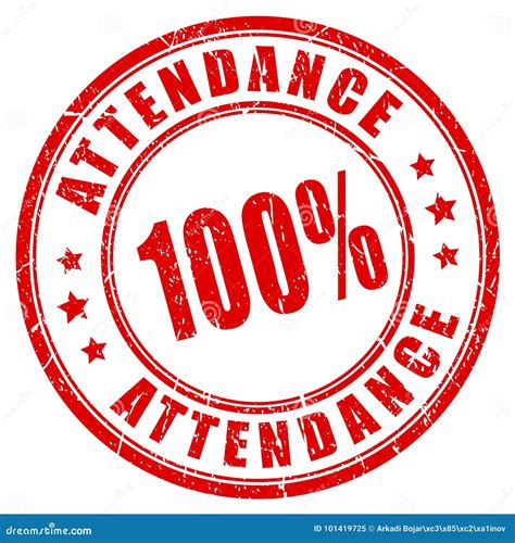 Attendance Vector Rubber Stamp Stock Vector - Illustration of ...