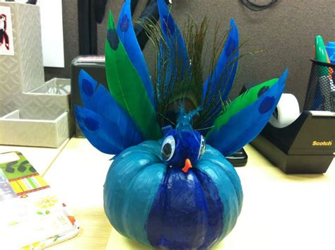 This is my painted peacock pumpkin. I love him. | Pumpkin decorating ...