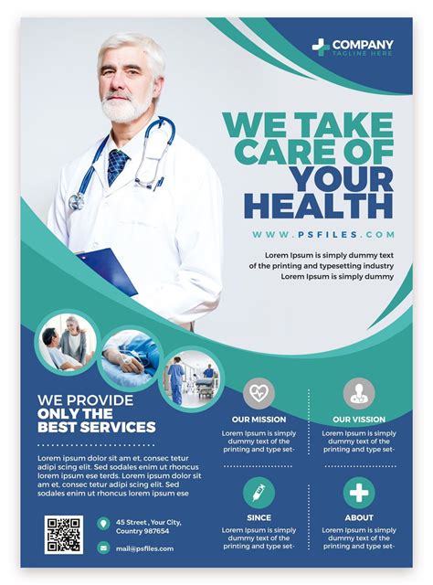 Hospital Health Care Free PSD Flyer Template | Medical posters ...