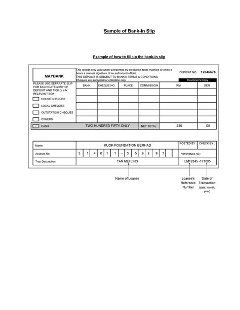 Generic Deposit Slip Template – Tasbih.armstrongdavis.com