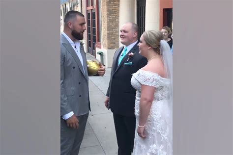 That Fun Time Travis Kelce Crashed a Kansas City Couple's Wedding