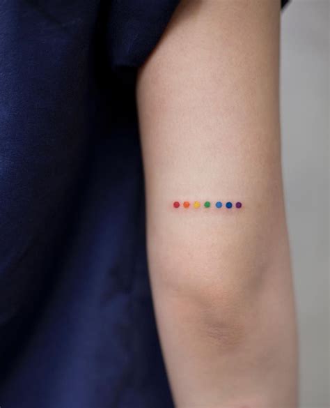 Rainbow dots tattoo by Aki Wong - Tattoogrid.net