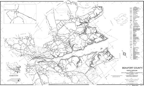 2000 Road Map of Beaufort County, North Carolina