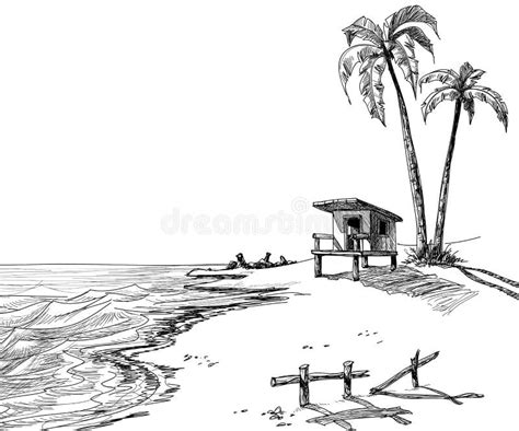 Beach Sketch Stock Illustrations – 64,211 Beach Sketch Stock ...