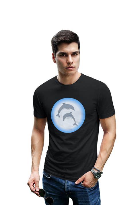 Two blue dolphin Tshirt for Men - Wildlifekart is an online shop for ...