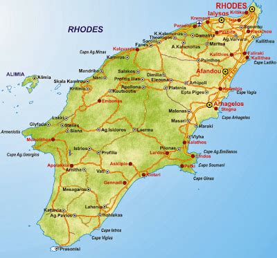 Rhodes Map | Rhodes Travel Guide