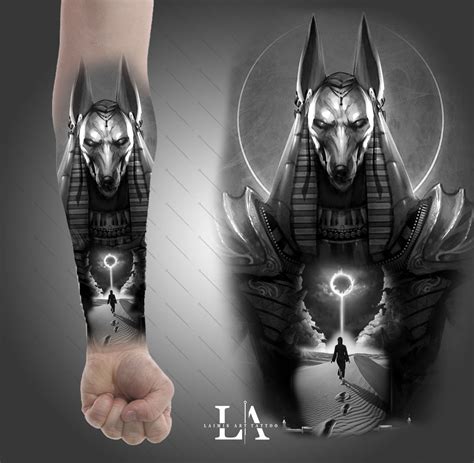 Anubis Forearm Tattoo