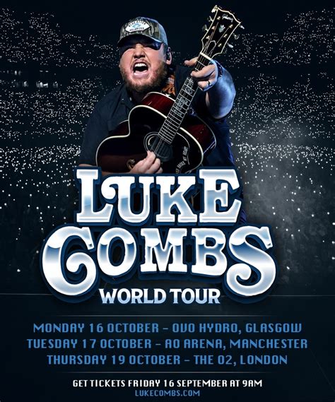 Luke Combs - World Tour 2023 - 26 August 2023 - RAC Arena - Event/Gig ...