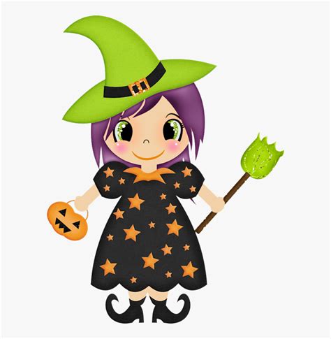 Cute Halloween Witch Clip Art, HD Png Download , Transparent Png Image ...