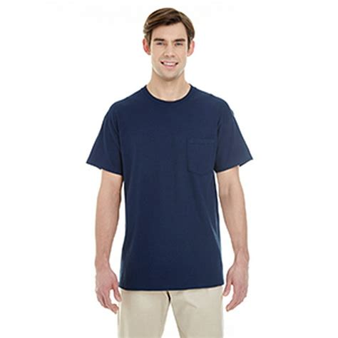 Gildan - Gildan Mens Heavy Cotton Pocket T-Shirt, S, Navy, S, Navy ...