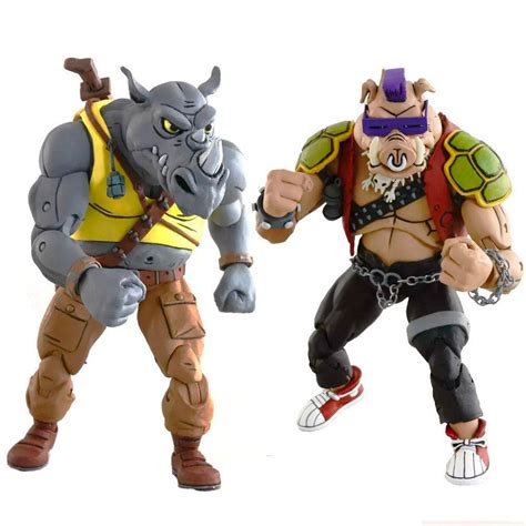 NECA Teenage Mutant Ninja Turtles Bebop Rocksteady First Run 2-pack ...