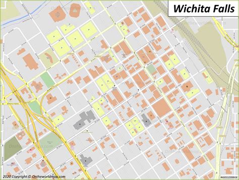 Downtown Wichita Falls Map - Ontheworldmap.com