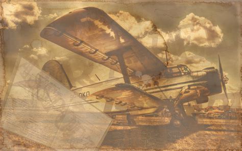 Vintage Aircraft Postcard by rah87 on DeviantArt