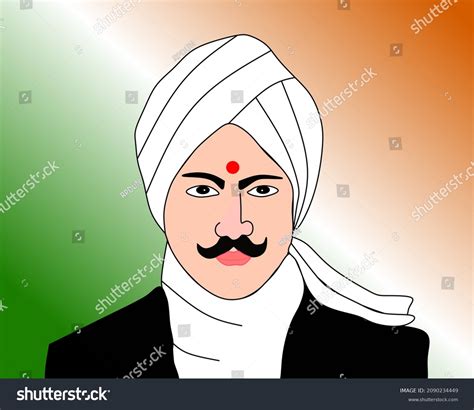 Illustration Tamil Poet Bharathiyar Stock Illustration 2090234449 ...