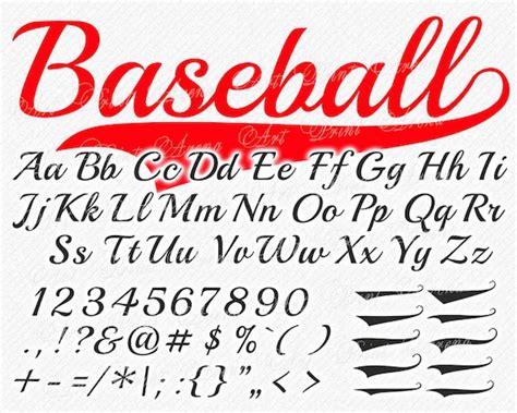 Baseball Font Svg SVG Fonts Baseball SVG Font Sport | Etsy