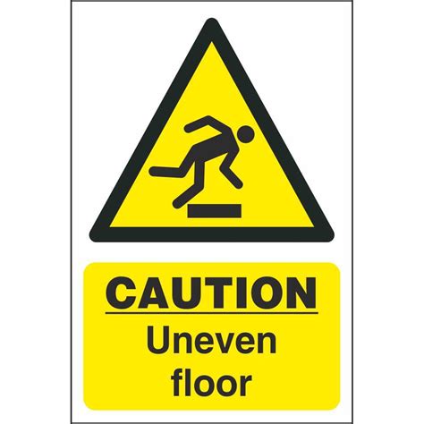 Caution Uneven Floor Signs | Hazard Construction Safety Signs Ireland