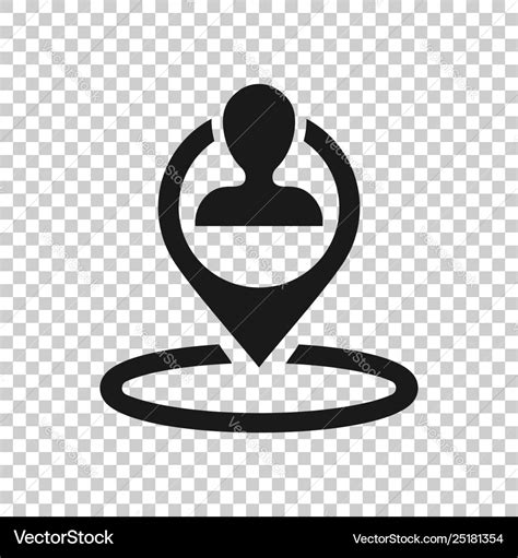 Placement icon in transparent style people pin Vector Image