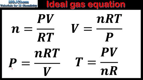 1.3 Ideal gas equation - YouTube