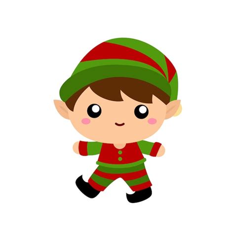 Premium Vector | Cute fantasy christmas elf illustration vector clipart