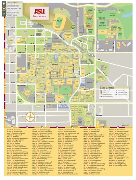 ASU Tempe Map | Arizona State University | Sports