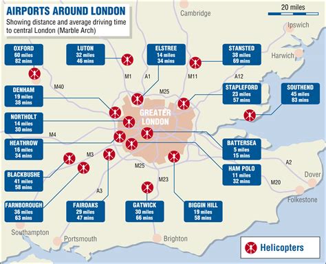 London Airports Map | World Map 07