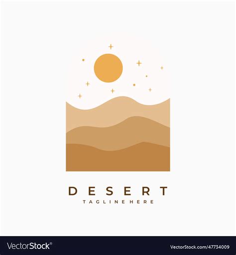 Desert cactus nature graphic Royalty Free Vector Image