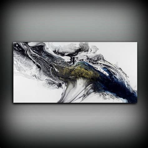 Black and White Wall Art Gift Abstract Painting Print Canvas