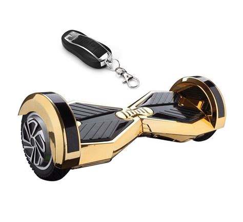 8" Lamborghini Chrome Gold Hoverboard with Remote,Bluetooth,Lights ...