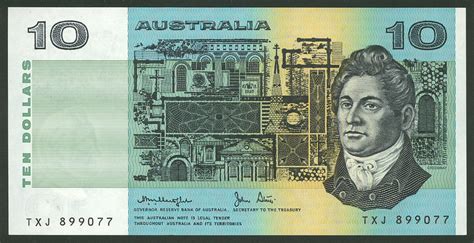 Australian Banknotes 10 Australian dollars banknote of 1979, Francis ...