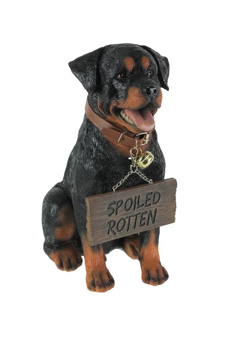 Buddy Rottweiler Guard Dog Indoor Outdoor Statue with Reversible ...