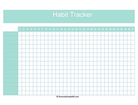 40 Printable Habit Tracker Templates (FREE) ᐅ TemplateLab