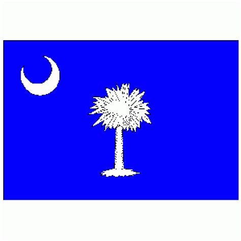 State of South Carolina Flag 4 X 6 inch on stick