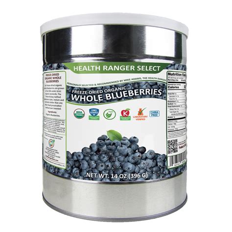 Freeze-Dried Organic Whole Blueberries (14oz, #10 can) (2-Pack ...