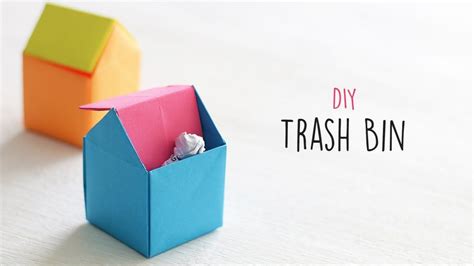 How to Make Trash Bin - DIY Trash Bin | Trash bins, Diy, Origami box