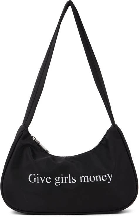 Praying Black 'Give Girls Money' Bag Praying