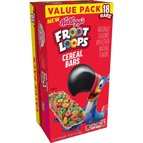 Kellogg's Froot Loops Cereal Bars, Original, Value Pack, On The Go ...